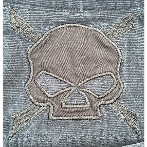 Harley Davidson Long Sleeve Shirt Men's SZ XXL Embroidered Skull Back‎ Logo - Picture 5 of 11